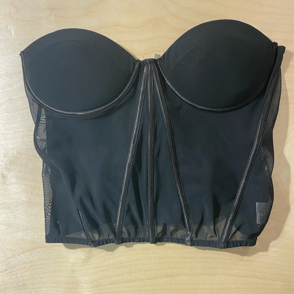 Love University Black Strapless Bustier Top 1XL (NA)